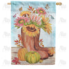 America Forever Blooming Boots House Flag