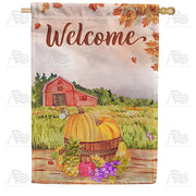 America Forever Fall Farm Painting House Flag
