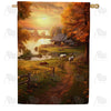 America Forever Autumn Sunset House Flag