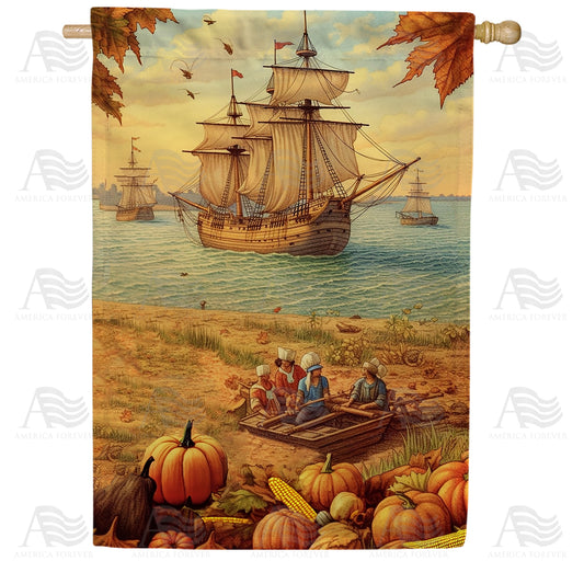 America Forever Pilgrim Arrival House Flag