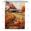 America Forever Old Pumpkin Farm House Flag