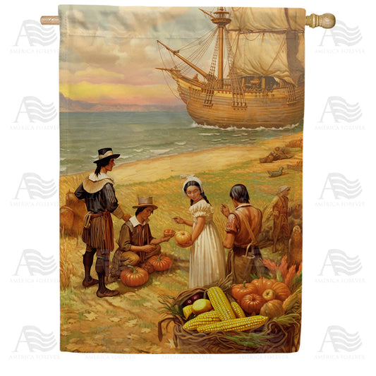 America Forever Thanksgiving Vegetable Market House Flag