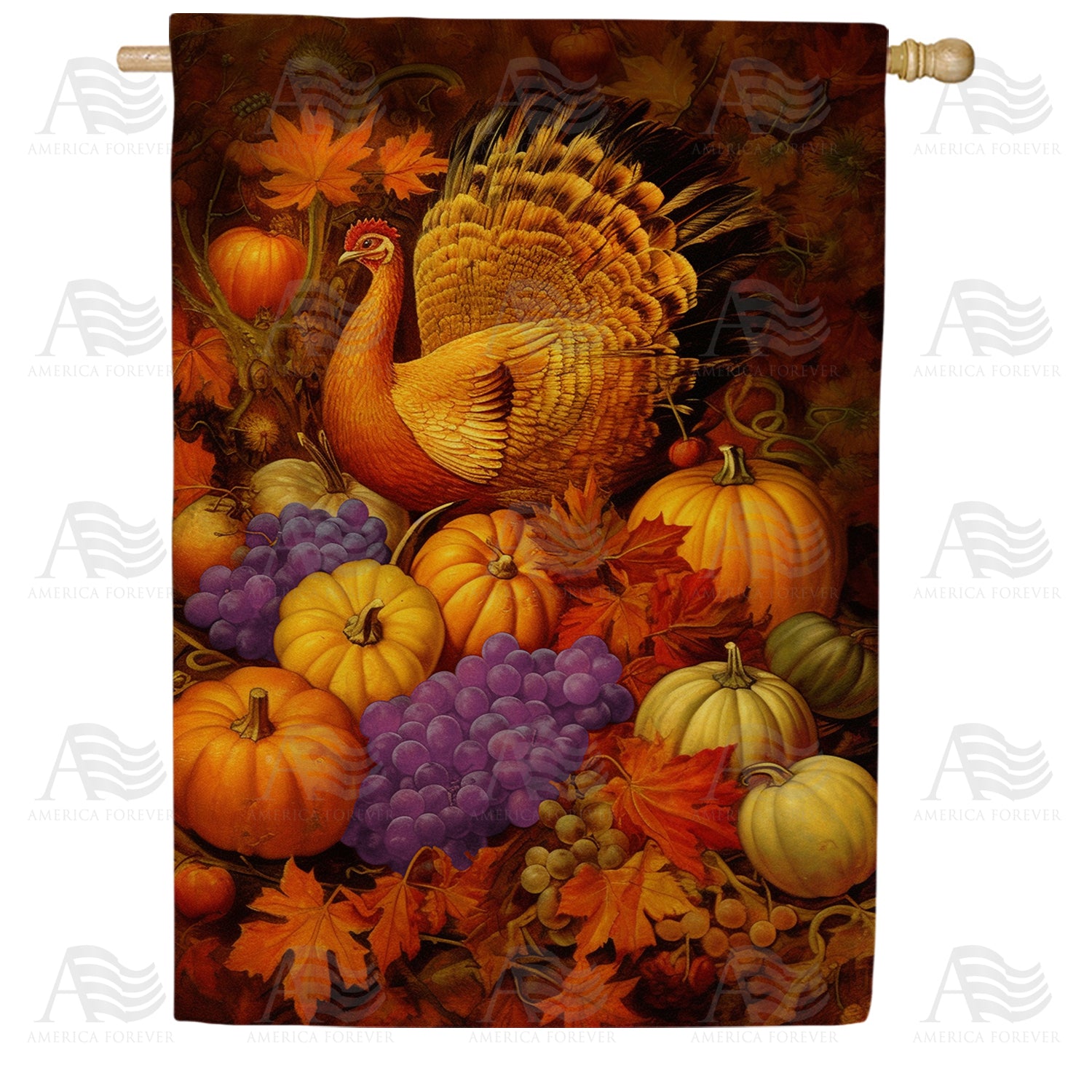 America Forever Renaissance Thanksgiving House Flag