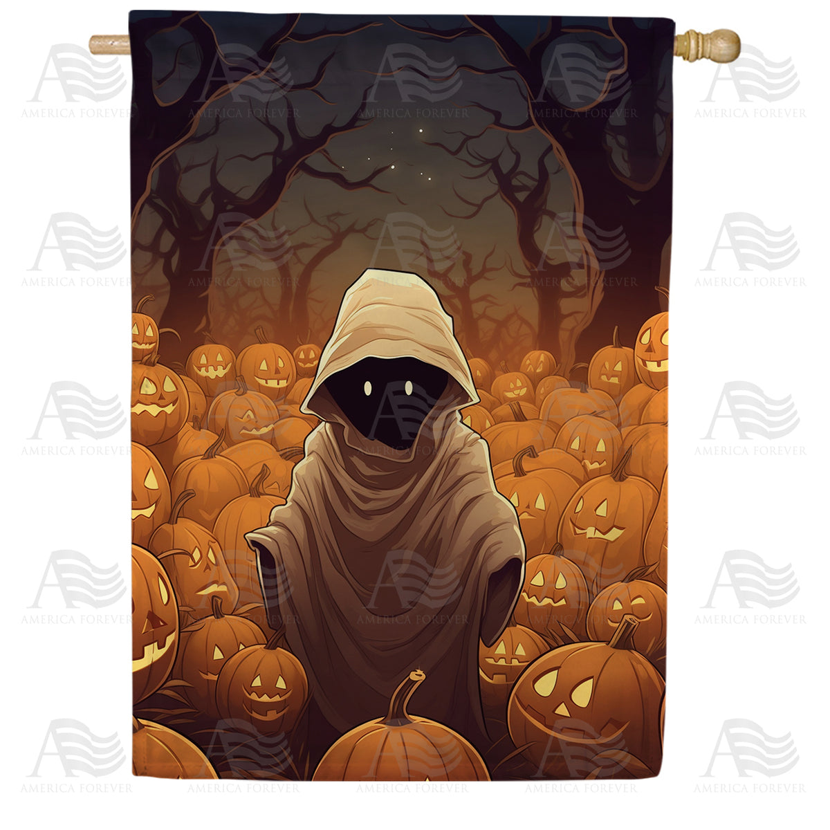 America Forever Evil Pumpkin Farmer House Flag