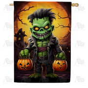 America Forever Little Frankie Goes Trick Or Treating House Flag