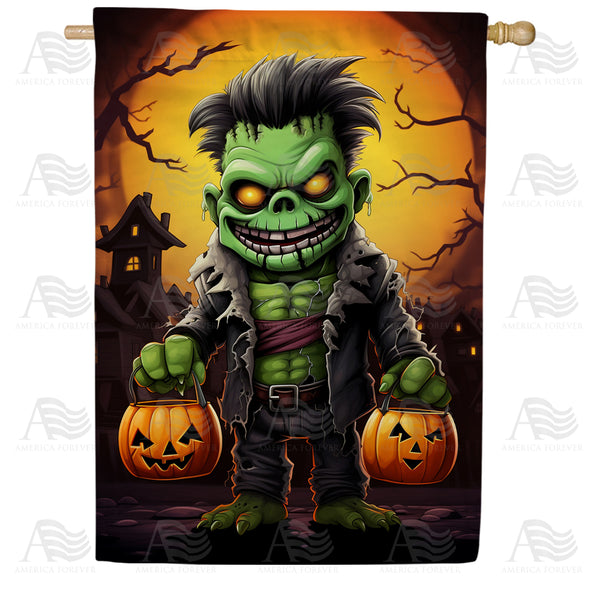 America Forever Little Frankie Goes Trick Or Treating House Flag