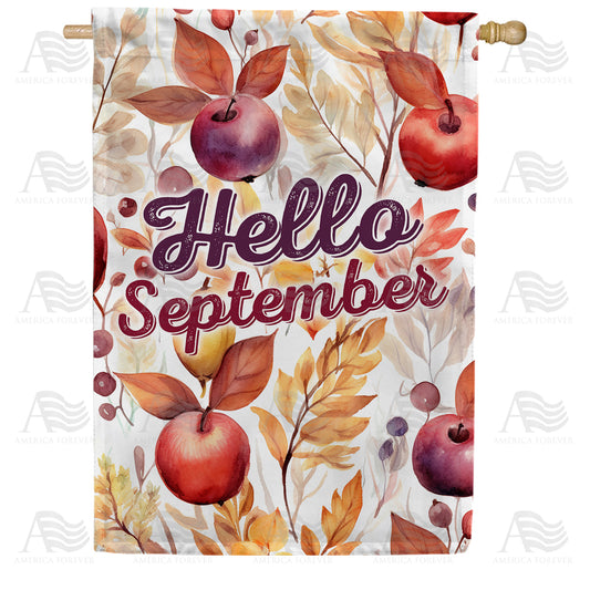 America Forever Hello September Colors House Flag