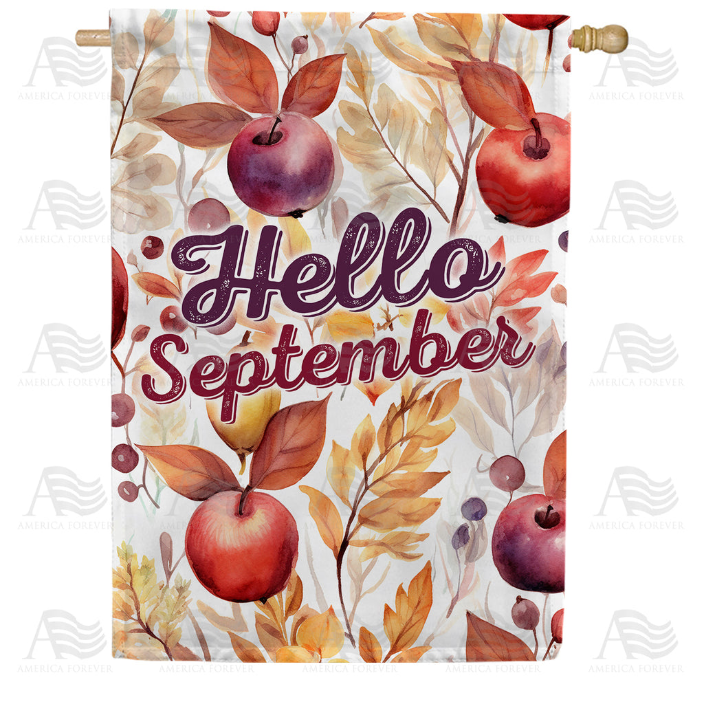 America Forever Hello September Colors House Flag