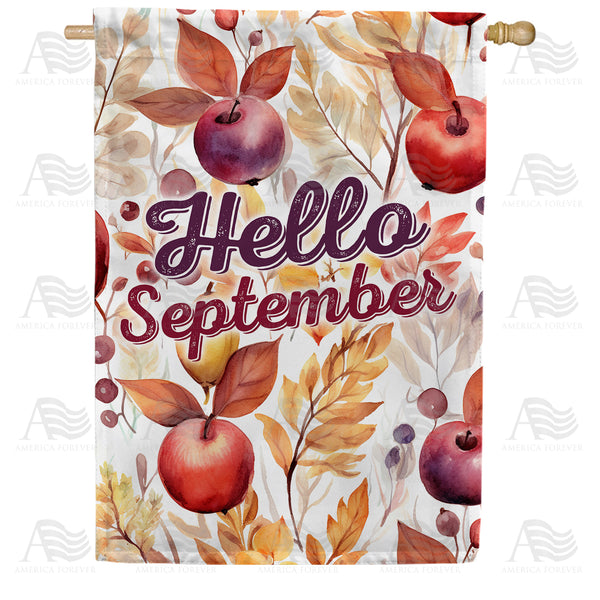 America Forever Hello September Colors House Flag