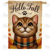 America Forever Hello Fall Cat House Flag