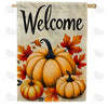 America Forever Welcome Pumpkin House Flag