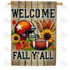 America Forever Welcome Fall Y??ll Football House Flag