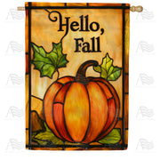 America Forever Hello Fall Pumpkin House Flag