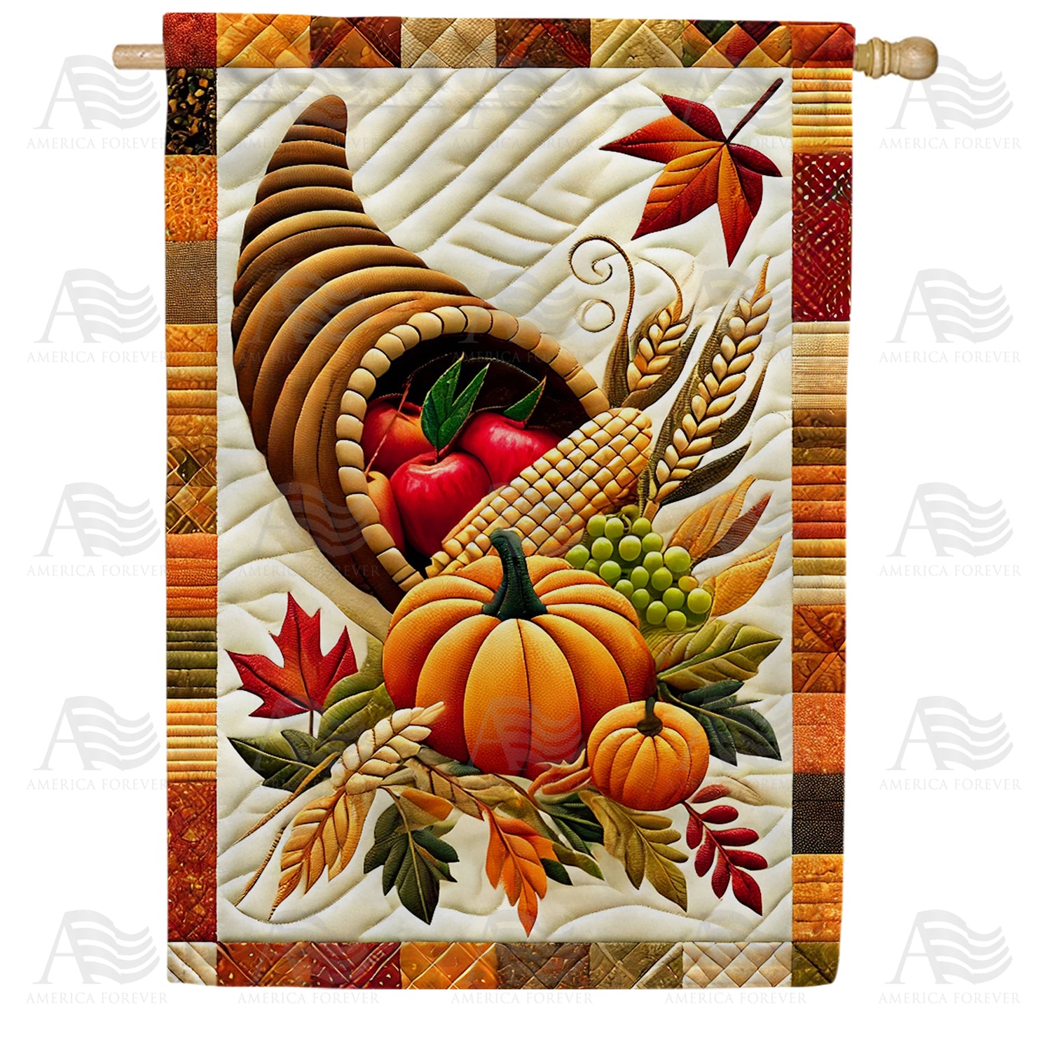 America Forever Cornucopia Harvest House Flag