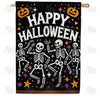 America Forever Happy Halloween Skeletons House Flag