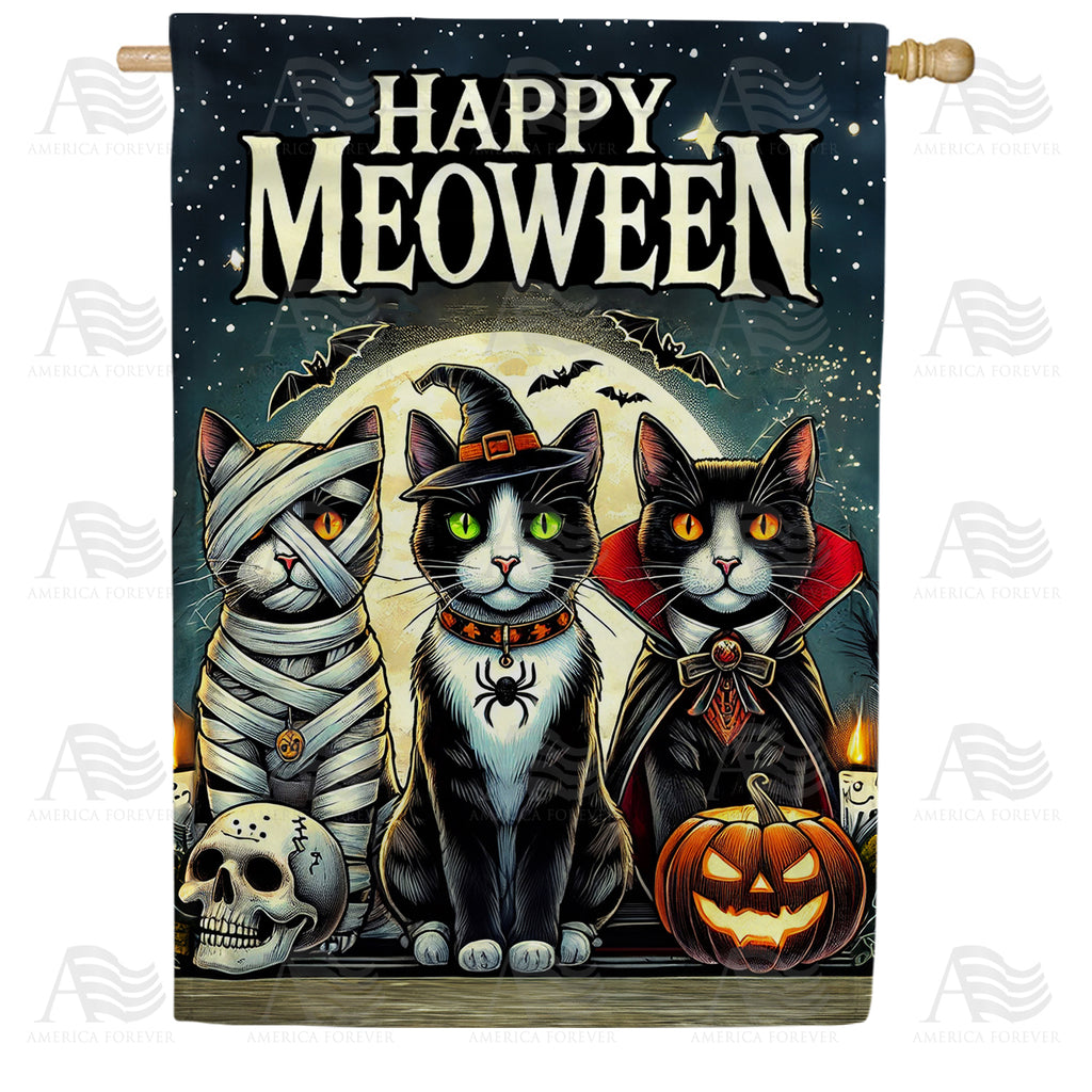 America Forever Happy Meoween House Flag