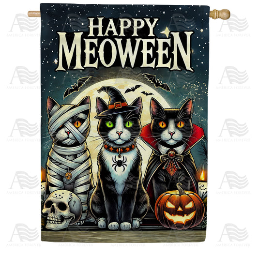 America Forever Happy Meoween House Flag