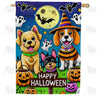 America Forever Happy Halloween Dogs House Flag