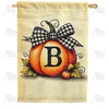 America Forever Fall Pumpkin Monogram House Flag