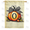 America Forever Fall Pumpkin Monogram House Flag