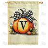 America Forever Fall Pumpkin Monogram House Flag