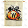 America Forever Fall Pumpkin Monogram House Flag