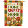 America Forever Home Sweet Home Autumn Patchwork Quilt House Flag