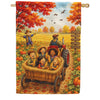 America Forever Fall Hayride House Flag