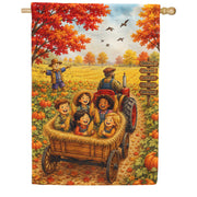 America Forever Fall Hayride House Flag