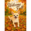 America Forever Welcome Fall Chihuahua House Flag