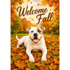America Forever Welcome Fall Pitbull House Flag