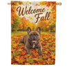 America Forever Welcome Fall French Bulldog House Flag