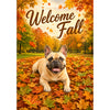 America Forever Welcome Fall Dog French Bulldog House Flag