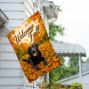 America Forever Welcome Fall Black Labrador House Flag
