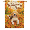 America Forever Welcome Fall Beagle House Flag