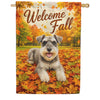 America Forever Welcome Fall Schnauzer Dog House Flag
