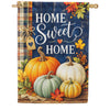 America Forever Home Sweet Home Fall Pumpkins House Flag