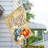 America Forever Happy Fall Pumpkins Autumn Harvest House Flag