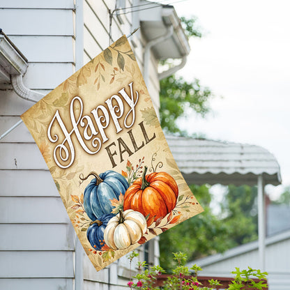 America Forever Happy Fall Pumpkins Autumn Harvest House Flag