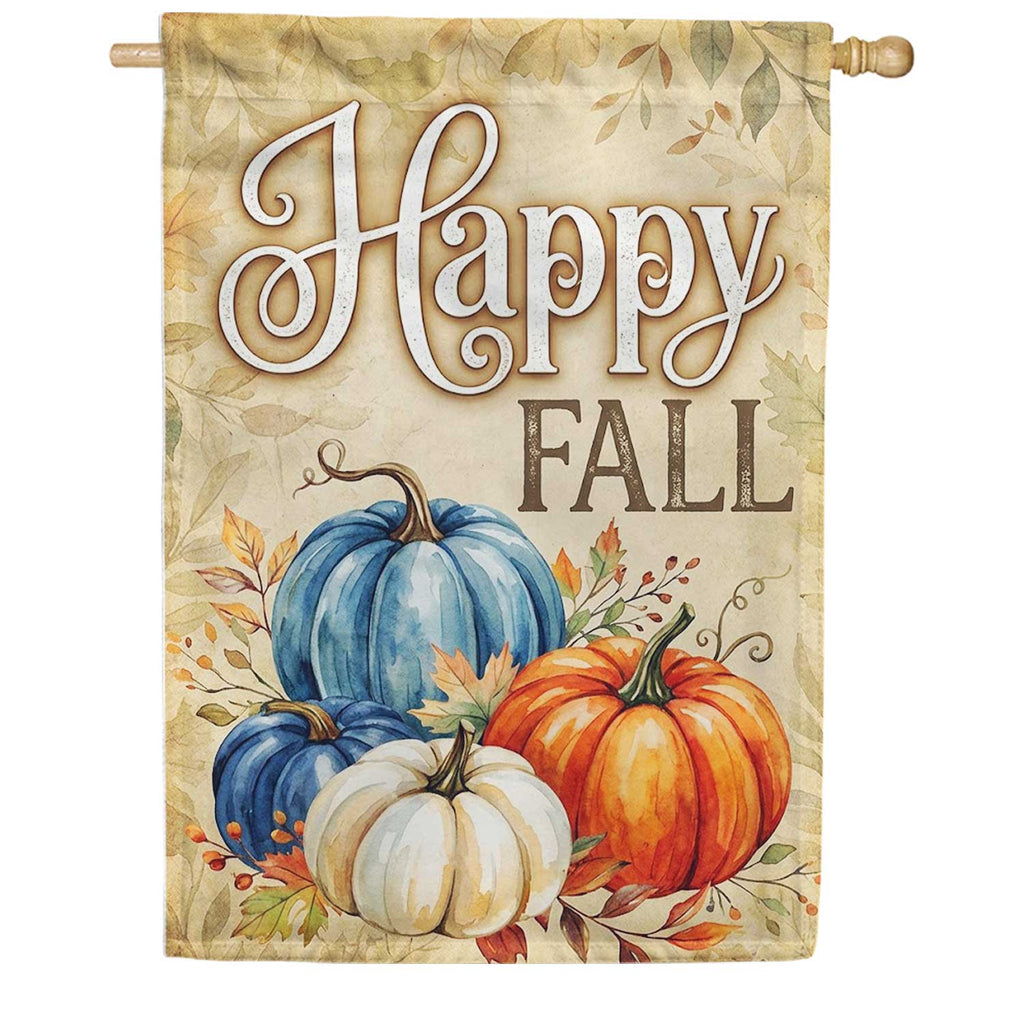 America Forever Happy Fall Pumpkins Autumn Harvest House Flag