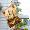 America Forever Mayflower Ship Autumn Harvest Thanksgiving House Flag
