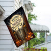 America Forever Welcome To Our Haunted Garden Halloween House Flag