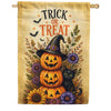 America Forever Trick or Treat Pumpkins Black Cat Halloween House Flag