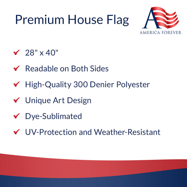 America Forever Whimsical Frog House Flag
