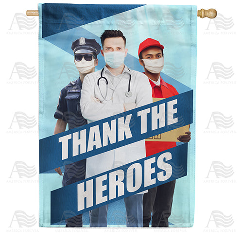 America Forever All Heroes Deserve Thanks House Flag