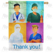 America Forever Thank You Medical Heroes House Flag