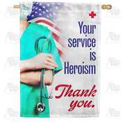 America Forever Coronavirus Warrior House Flag