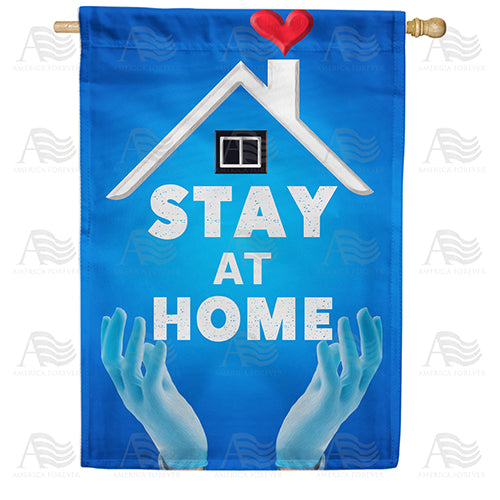 America Forever Stop Virus, Stay Home House Flag