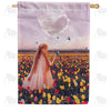 America Forever Butterfly Kisses House Flag