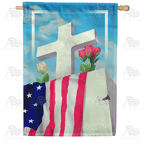 America Forever Patriotic Memorial House Flag